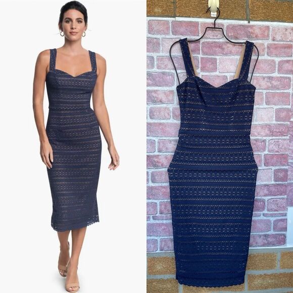 Dress the Population Navy Lace Nicole Dress size small - Picture 1 of 16